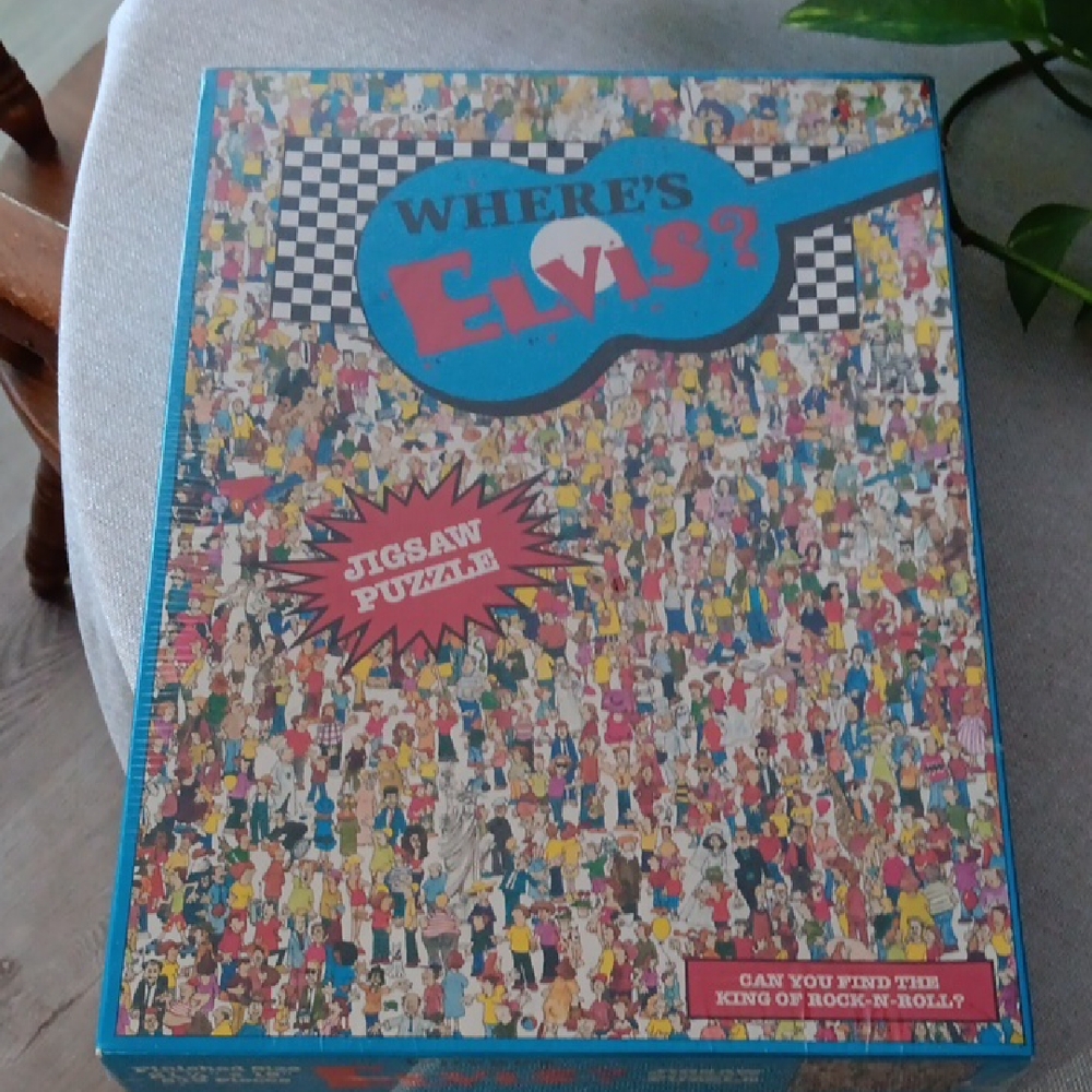 Where's Elvis? Jigsaw Puzzle - Blue and Red